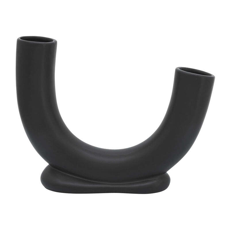 Ceramic U-Shaped Vase W/ Base image number 0
