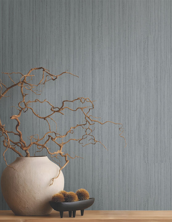 Indra Grey Striated Wallpaper