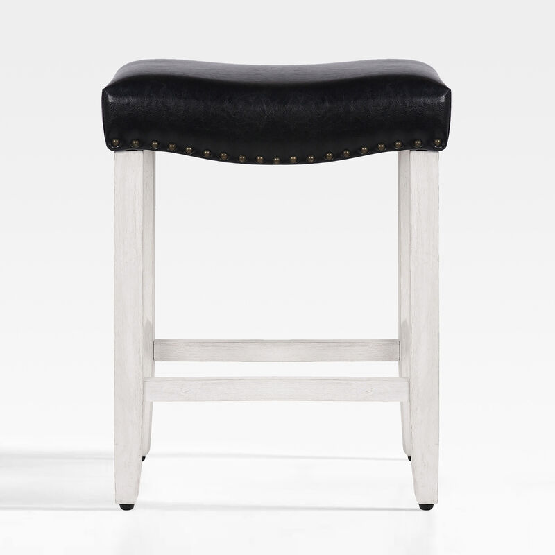 WestinTrends 24" Upholstered Saddle Seat Counter Stool image number 1