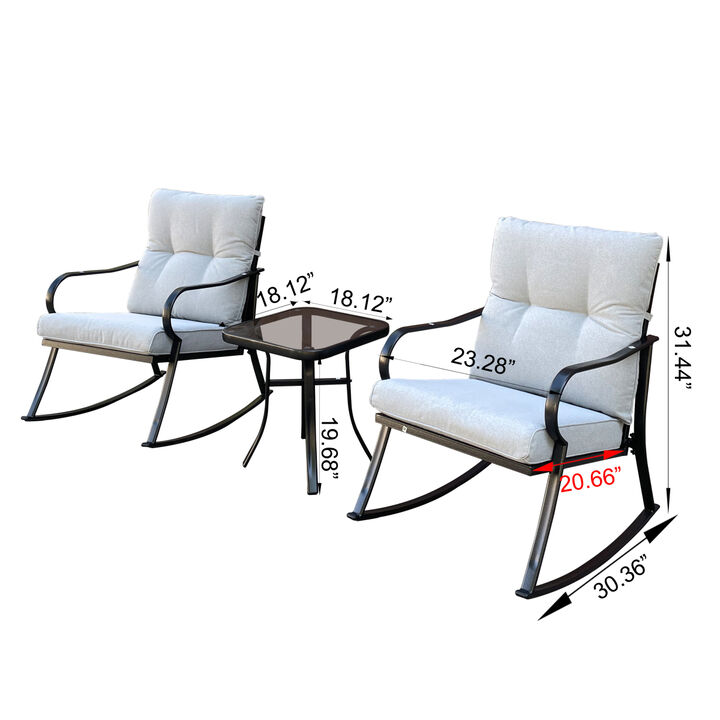 ROCKER S CHAIR AND TEAPOY OFFWHITE