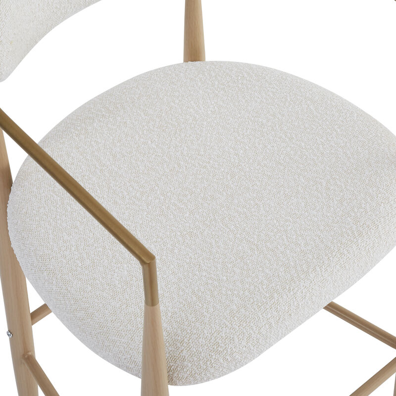 Merax Counter Height Upholstered Bar Stools with Metal Legs( 2 PCS)