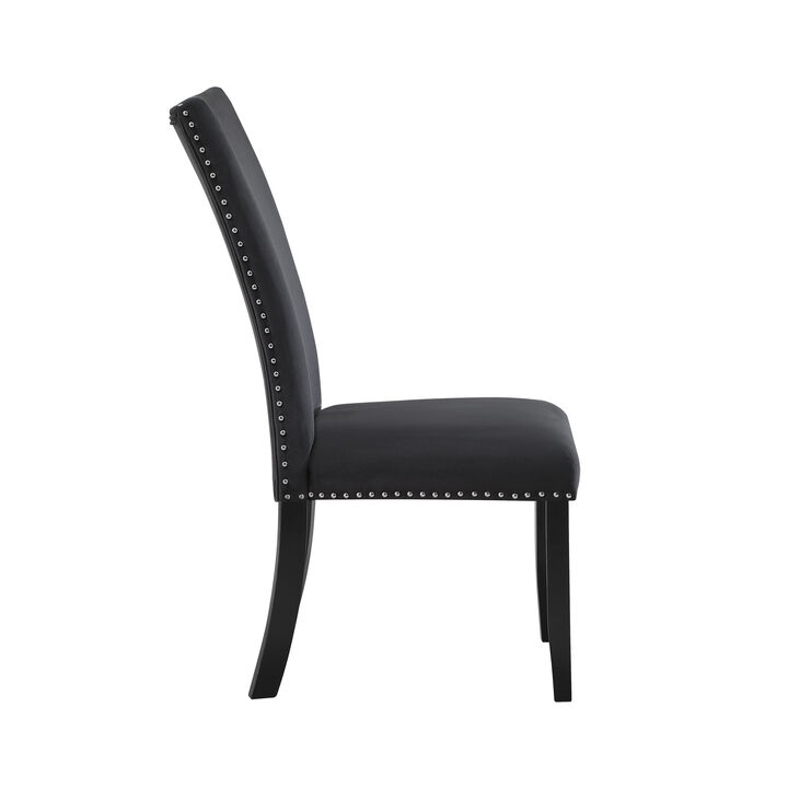 Black Contemporary Dining Chairs Set of 2