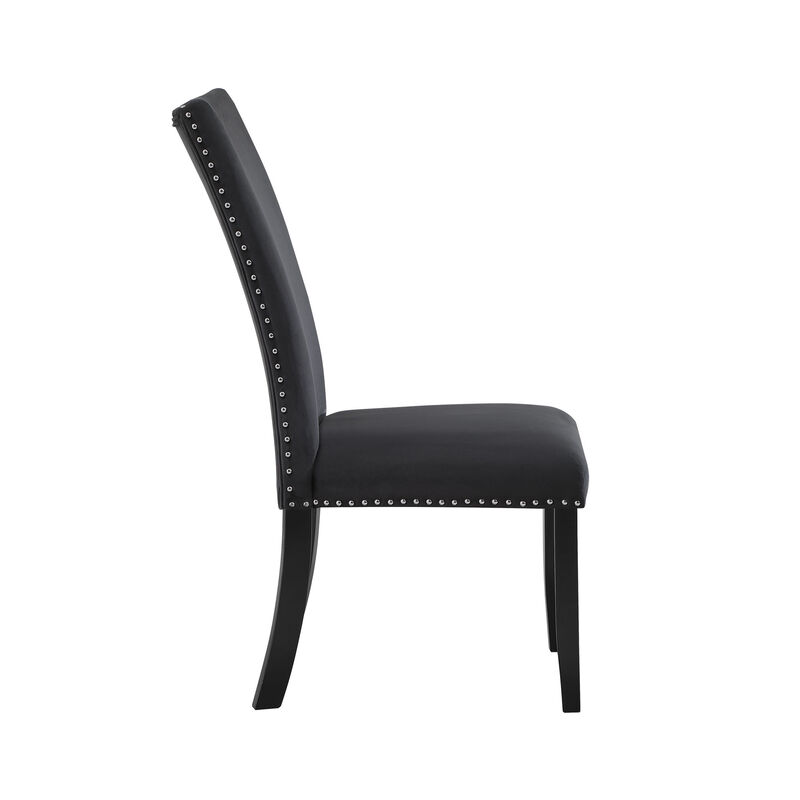 Black Contemporary Dining Chairs Set of 2 image number 1