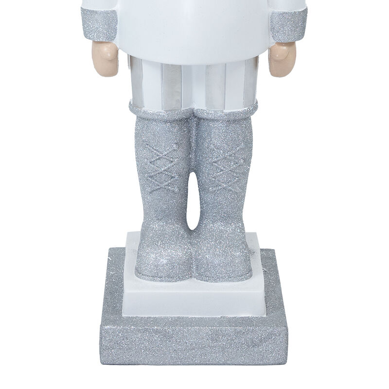 Sunnydaze Sterling the Silver Christmas Nutcracker Statue - 37" H