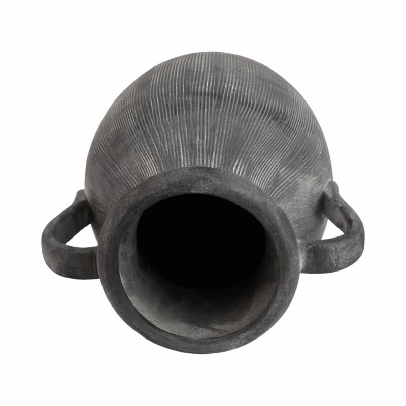 12" Weathered Jug With Handles, Black image number 5