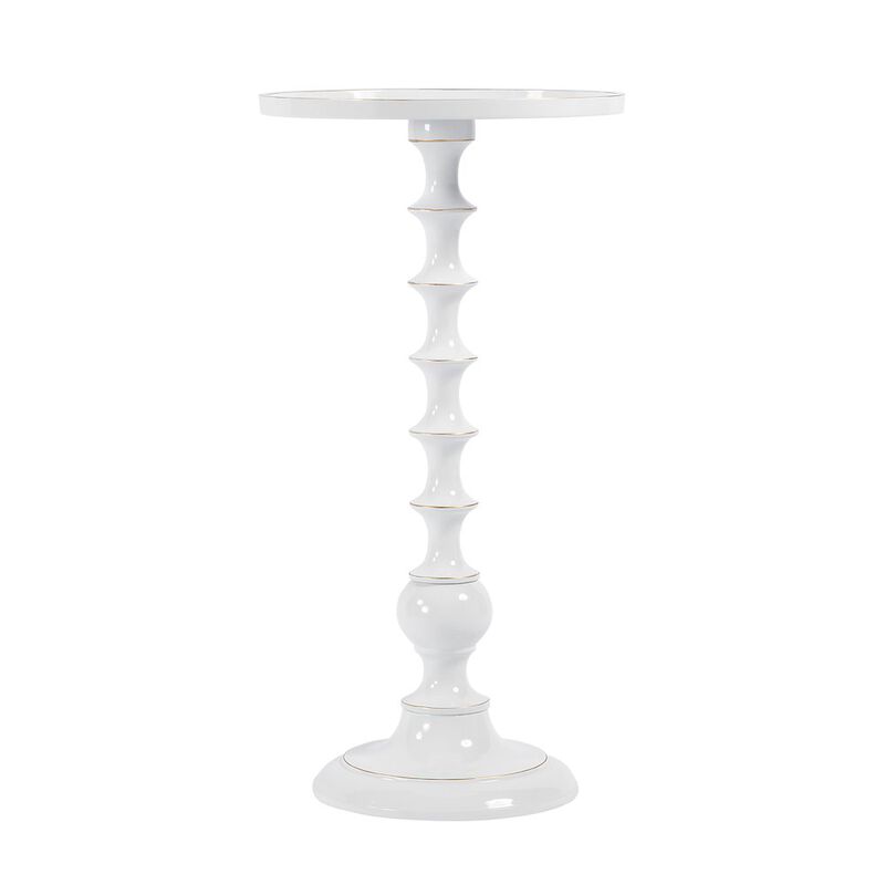 Butler Specialty Mia 11 in. W Round Metal Side Table, White