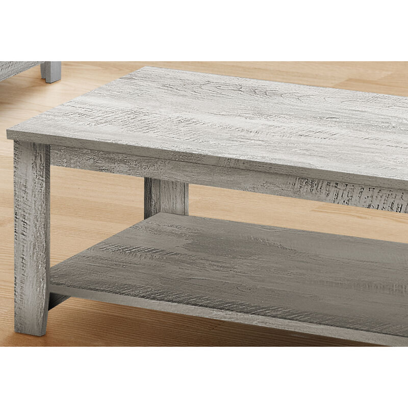 Monarch Specialties I 7880P Table Set, 3pcs Set, Coffee, End, Side, Accent, Living Room, Laminate, Grey, Transitional