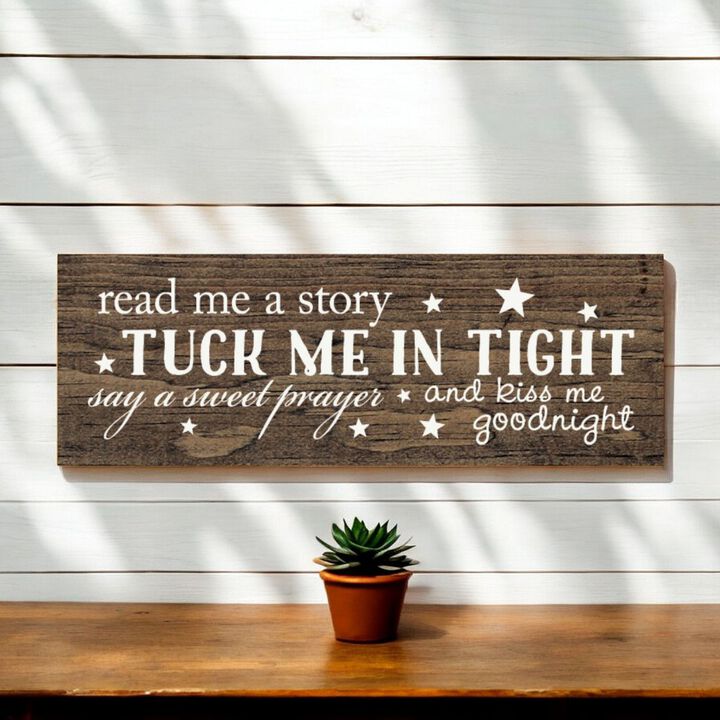 Rustic Knotty Pine Hanging Wall Sign with Story Quote Decorative Home Accent Plaque