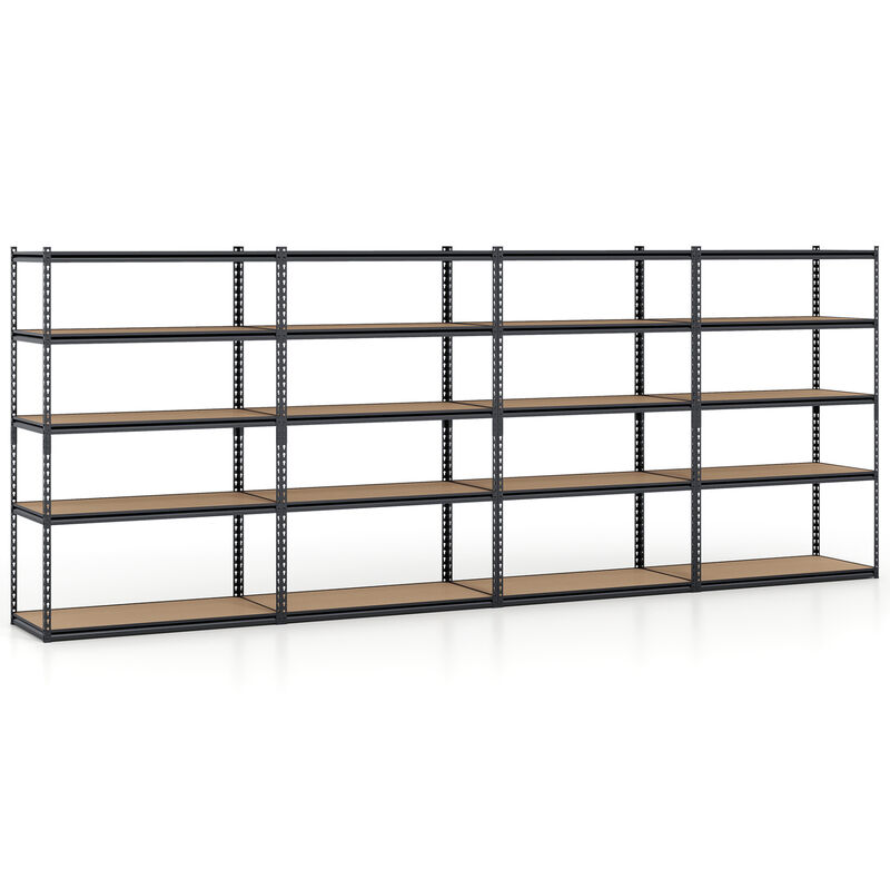 Set of 4 5-Tier Heavy-Duty Garage Shelving Units with 2200 LBS Capacity image number 0
