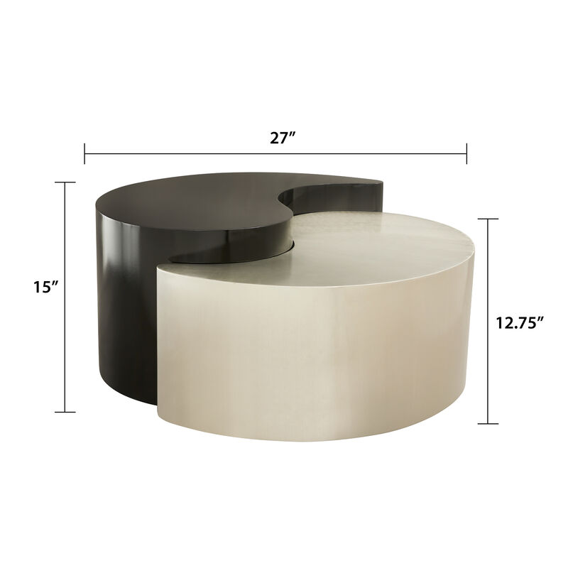 Zenavique Black & Gold Yin-Yang Coffee Table image number 3