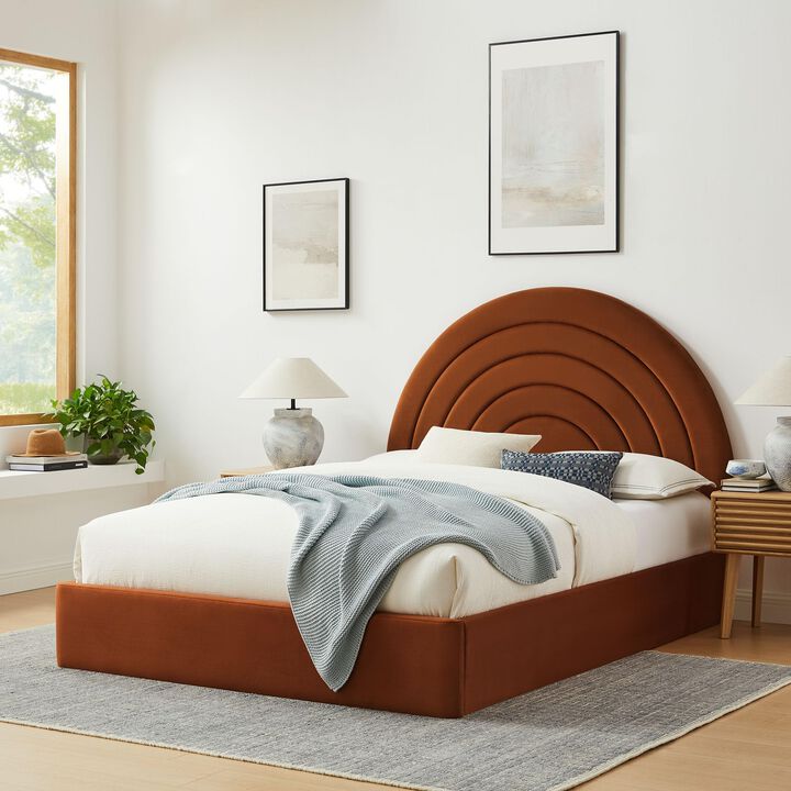 Modway Solana Arched Performance Velvet King Platform Bed
