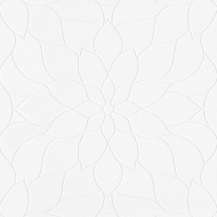 Anselm White Floral Bloom Paintable Wallpaper