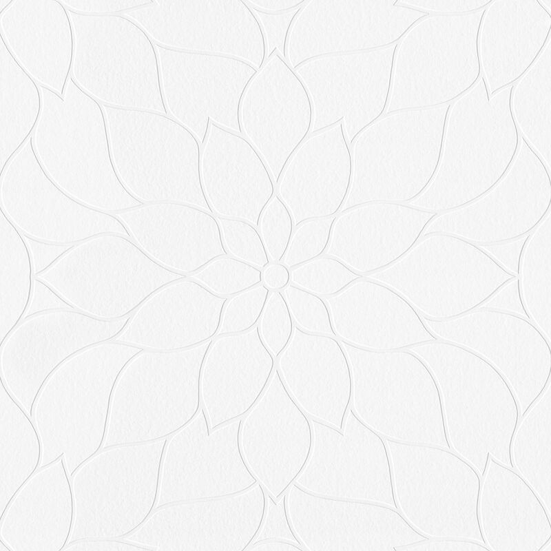 Anselm White Floral Bloom Paintable Wallpaper image number 0