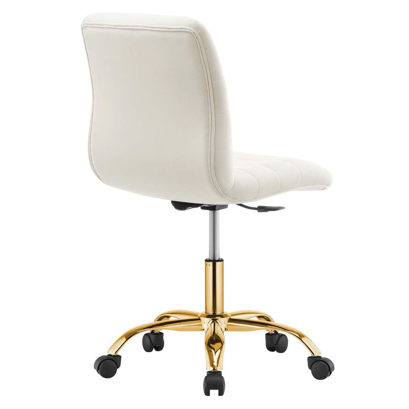 Modway Ripple Home Office Desks and Chairs, Gold Ivory