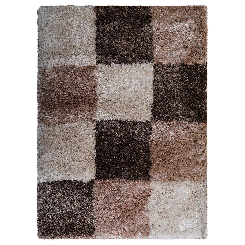RUGSOTIC CARPETS HAND TUFTED SHAG POLYESTER ECO-FRIENDLY AREA RUGS  - Rectangle, Size, Geometric Modern Design, High Pile Thick Handmade Anti Skid Rugs for Living Room K00018 image number 0