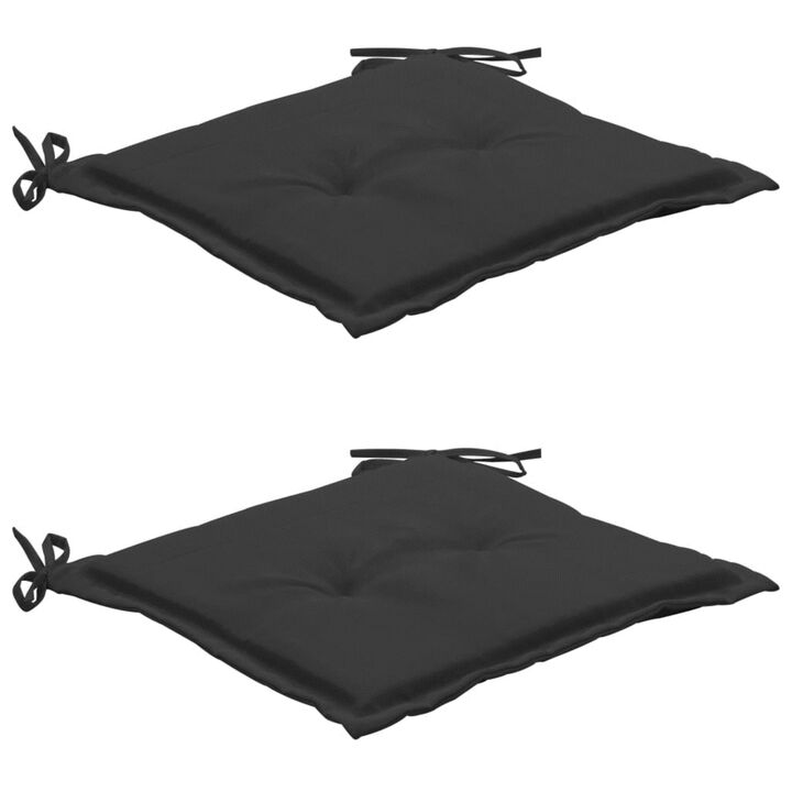 vidaXL Garden Chair Cushions 2 pcs Anthracite 19.7"x19.7"x1.2"