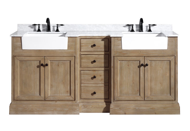 Kelly 72" Bathroom Vanity Weathered image number 0
