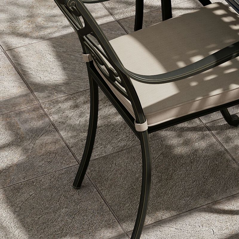 Mondawe Patio Dining Chairs with Removable Olefin Cushion Cast Aluminum Frame 360&deg; Swivel Bar Stool,Set of 2 image number 8