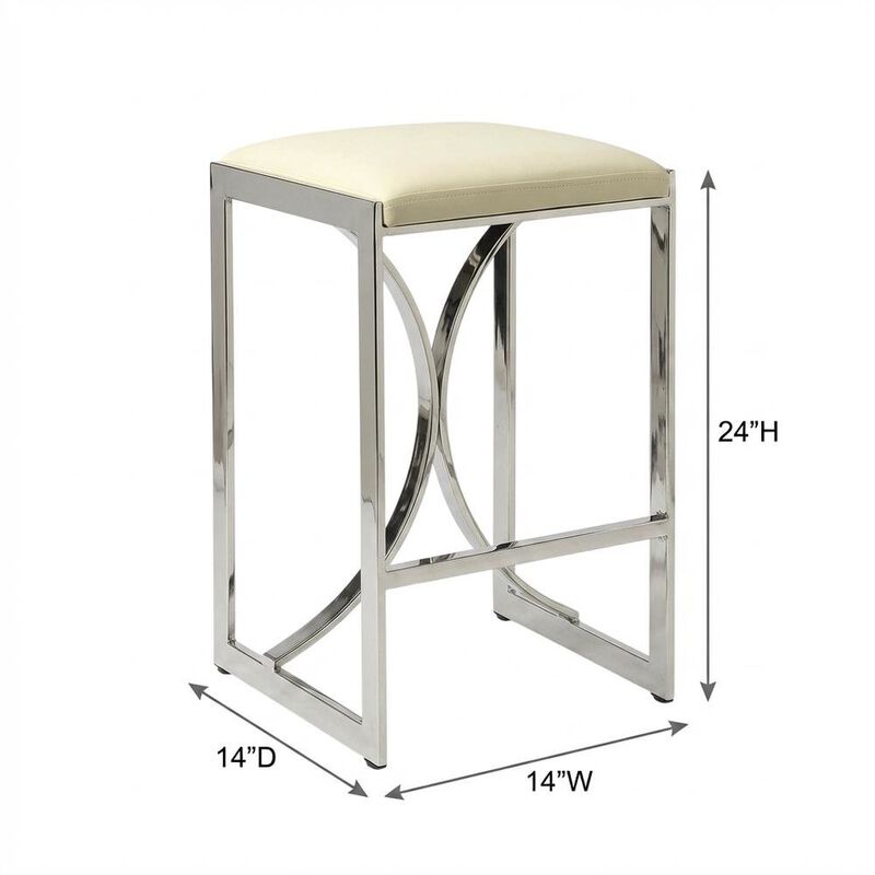 Starlight Canyon Home Pedestal Counter Stool with Footrest, Modern Contemporary Dining Room Chair image number 3