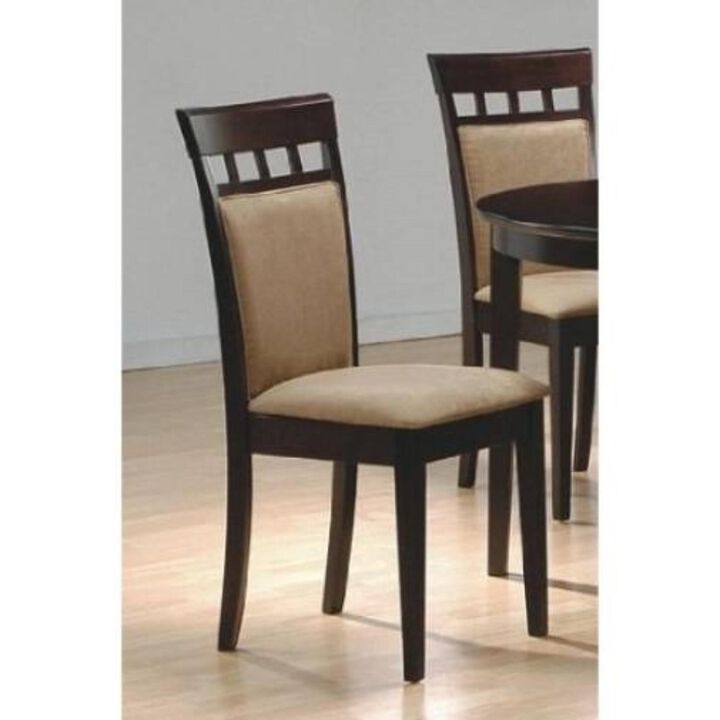 Hivvago Set of 2  Contemporary Dining Chairs in Cappuccino Finish