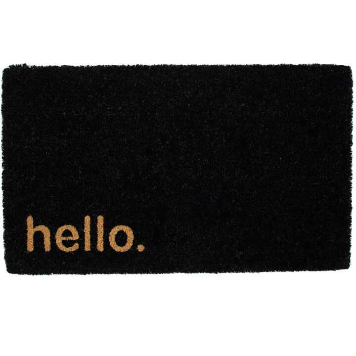 Coir "Hello" Outdoor Doormat
