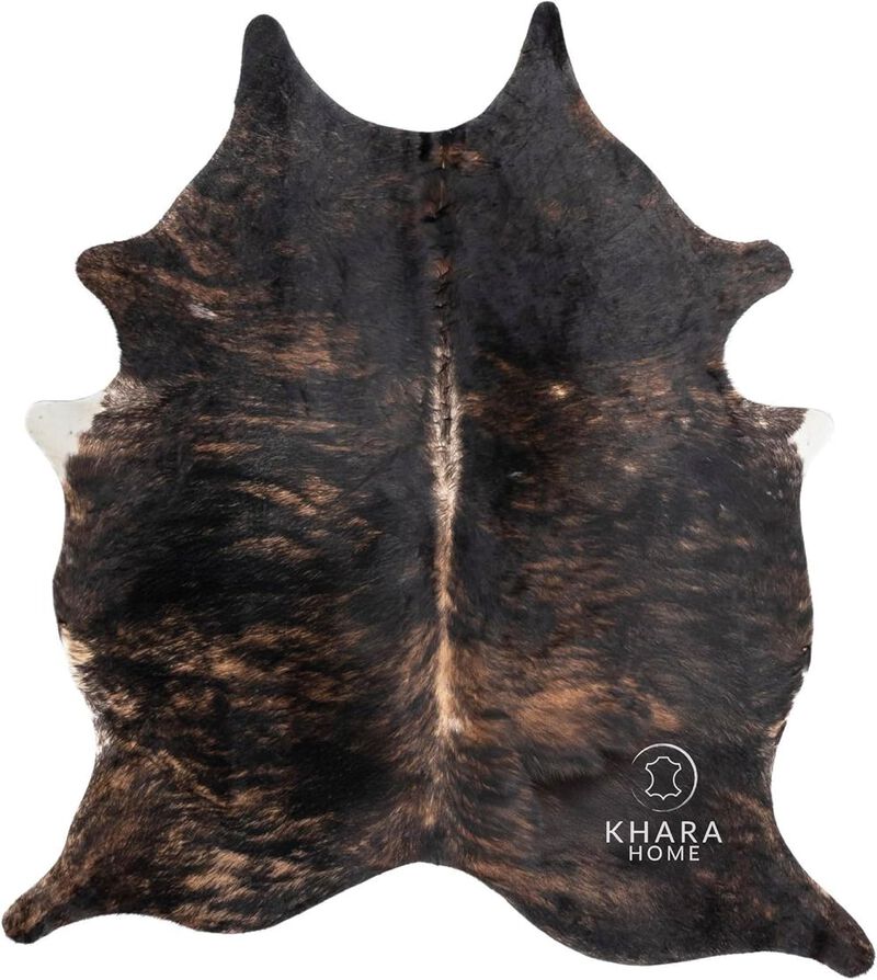 Premium 100% Genuine Cowhide Rug (5-7 Ft) Hand-Picked Leather Area Rug, Cozy, Unique, and Durable – From Argentina