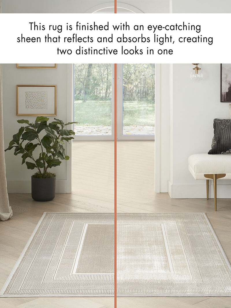 Glitz GLZ07 Ivory 9' x 12' Rug