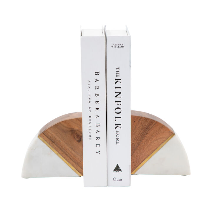 Marble S/2 5" Bookends