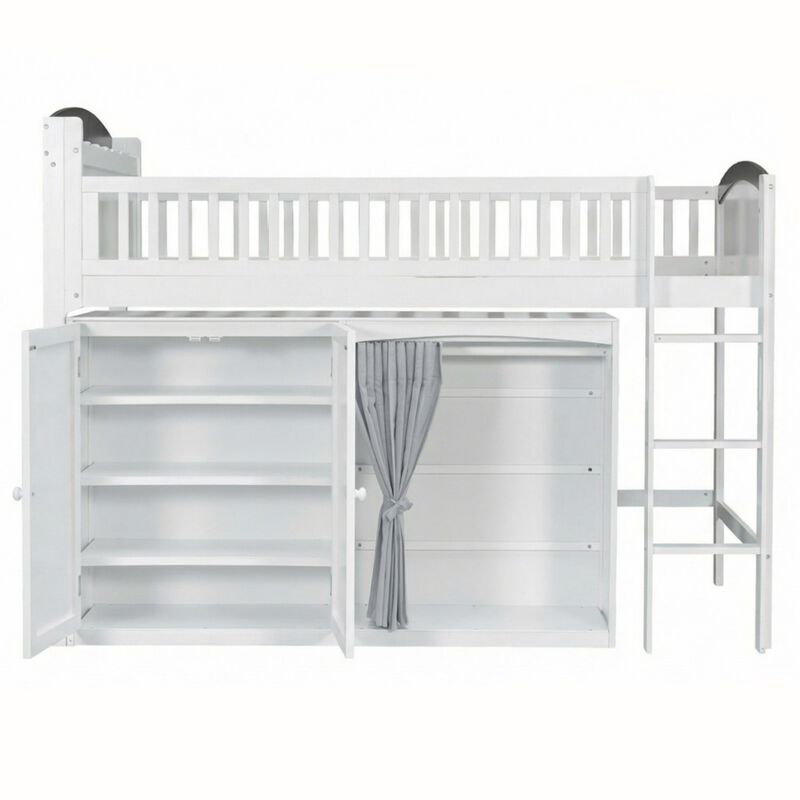 Niswur Wood Kids Loft Bed image number 5