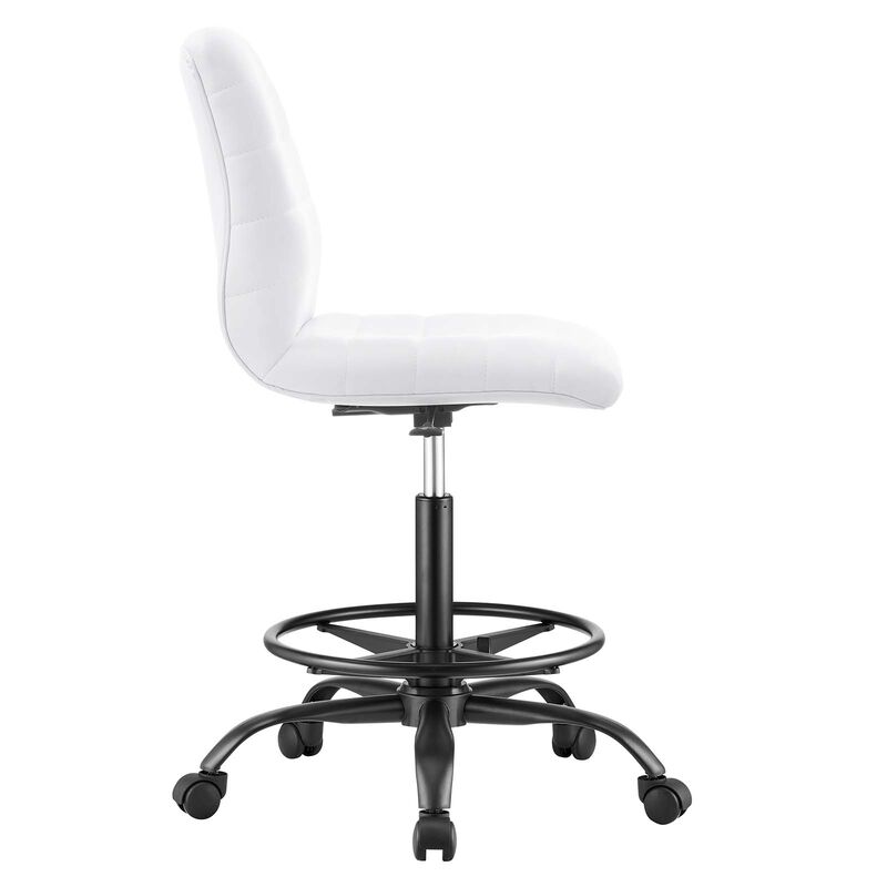 Modway Furniture - Ripple Armless Vegan Leather Drafting Chair image number 1