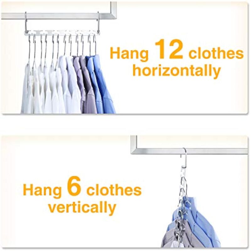 50-Piece Hanger Connector Hooks | Closet Organizer Extender for Plastic Hangers image number 3
