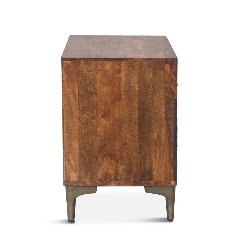 World Interiors Vallarta 24-Inch Two Tone Mango Wood Night Chest