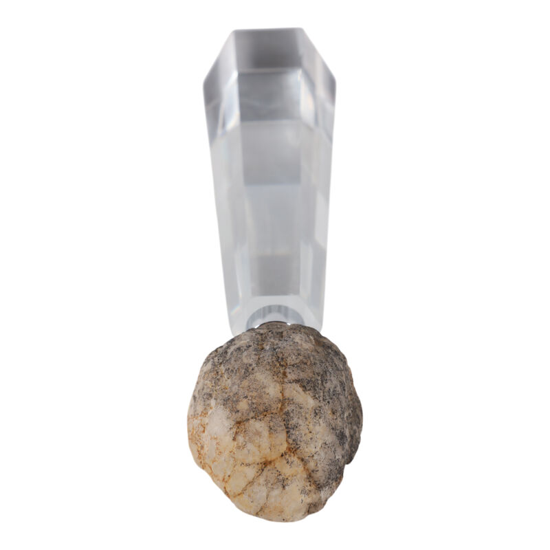 11x2" Agate On Crystal Base, White/clear image number 5