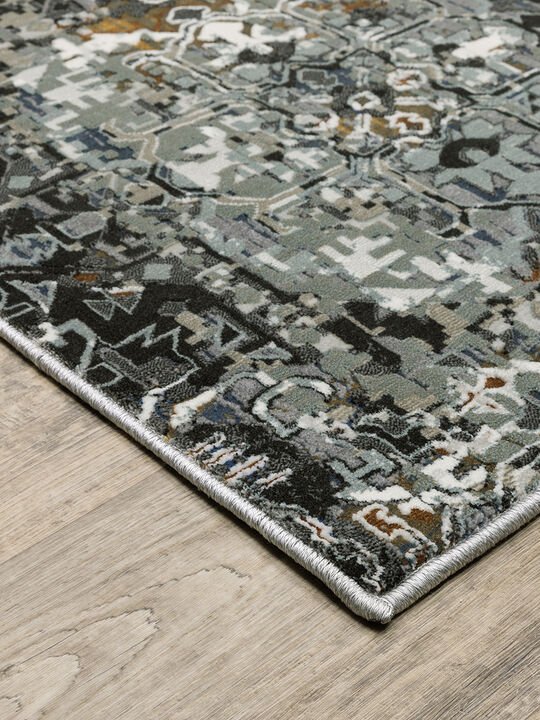 Gemini 2'3" x 7'6" Charcoal Rug