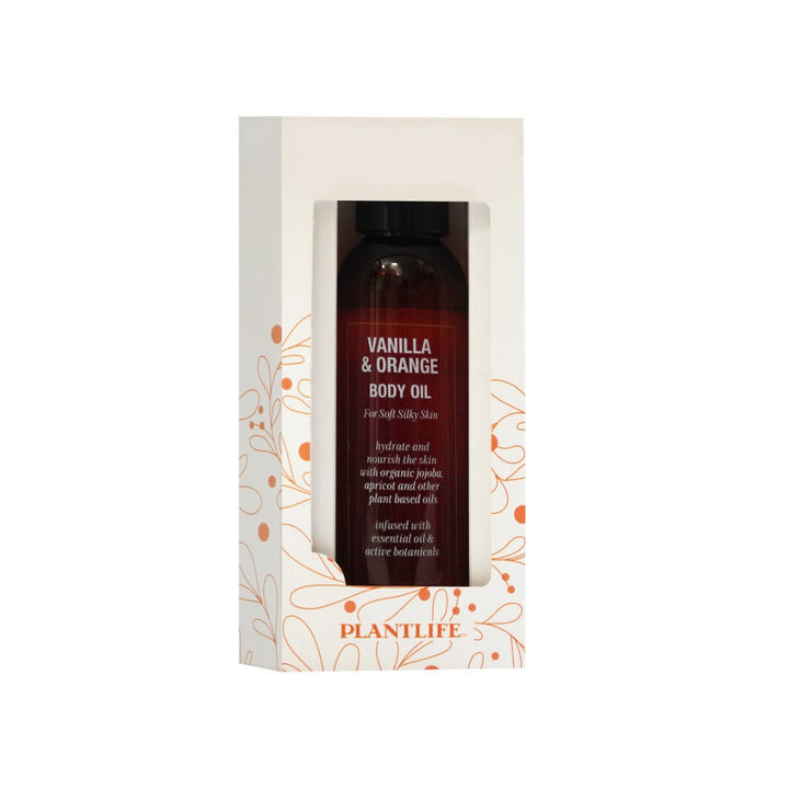 Plantlife Gift Set Vanilla Orange Body Oil 4oz