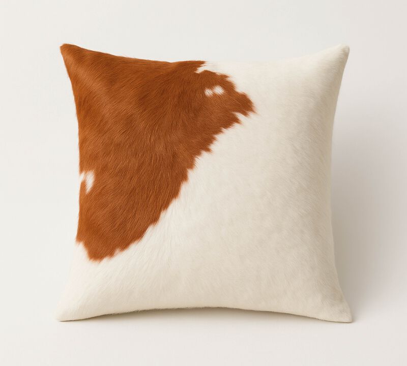 Cowhide Pillow Cover 16&Prime; x 16&Prime;