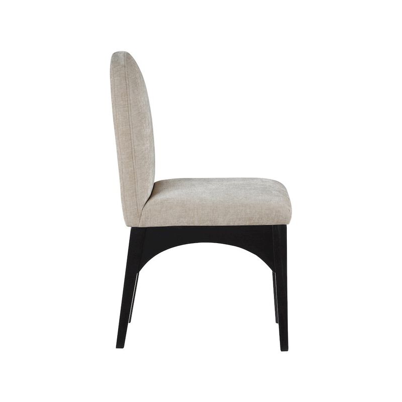 Meridian Furniture Waldorf Beige Chenille Fabric Dining Chair