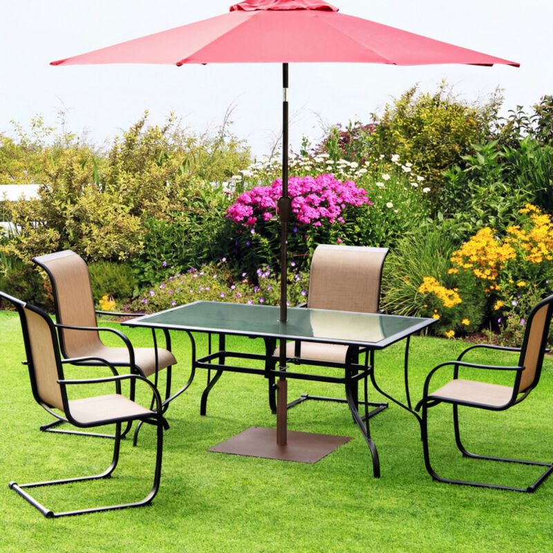 25 Inch Square Patio Umbrella Base 42 LBS Weighted image number 2