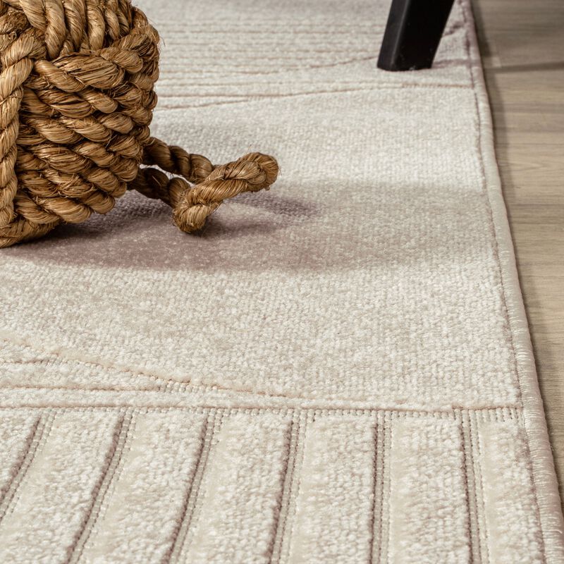 Nordby Geometric Arch Scandi Striped Area Rug