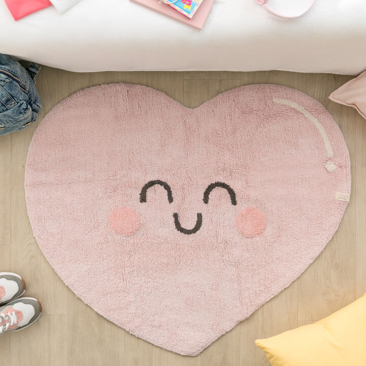 Washable rug Happy Heart