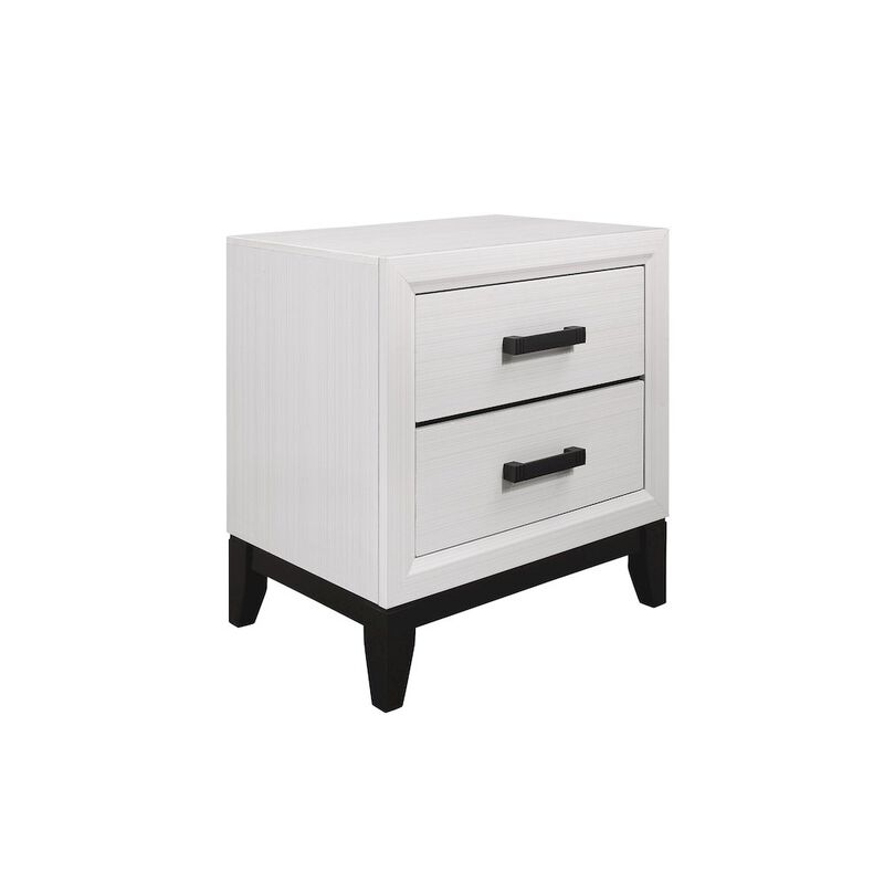 Global Furniture USA Rustic Transitional Kate White Nightstand, White image number 2