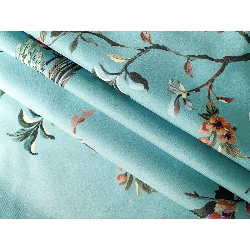 Elegant Floral Shower Curtain – Japanese Tree, Birds & Butterflies for a Serene Home Aesthetic
