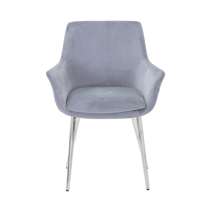 Jofran Contemporary Modern Upholstered Platinum Dining Chair