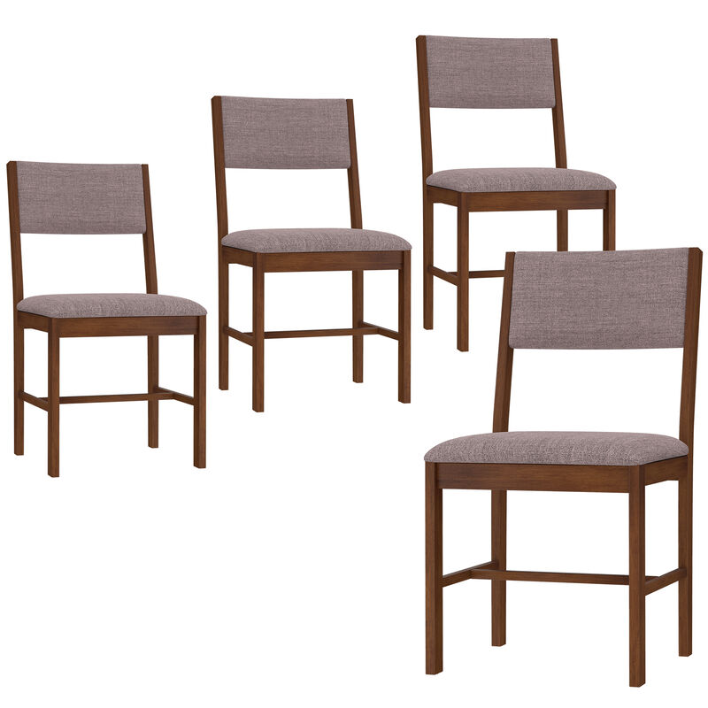 Hivvago Modern Dining Chairs Set of 4 with Linen Fabric image number 0