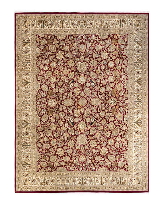 Mogul, One-of-a-Kind Hand-Knotted Area Rug  - Red, 9' 2" x 12' 4"