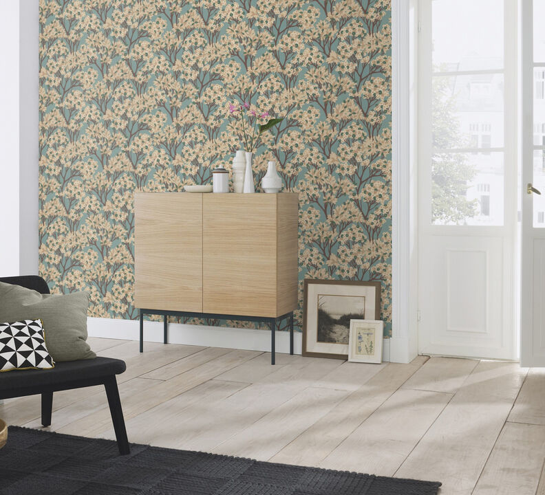 Stickley Sky Blue Tree Wallpaper