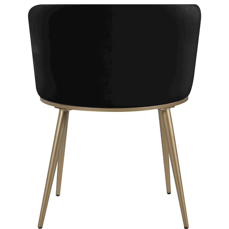 Meridian Furniture Skylar Black Velvet Dining Chair, Set of 2