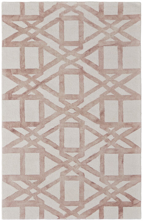HomeRoots Wool Geometric Hand Tufted Area Rug