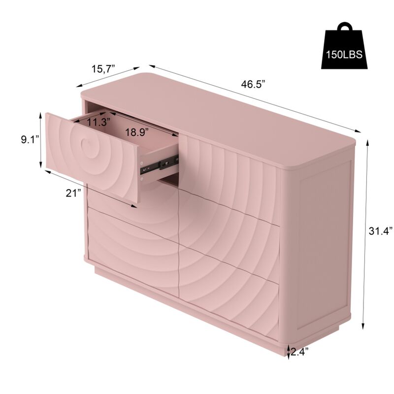Vudnox 6 Drawer Dresser image number 9