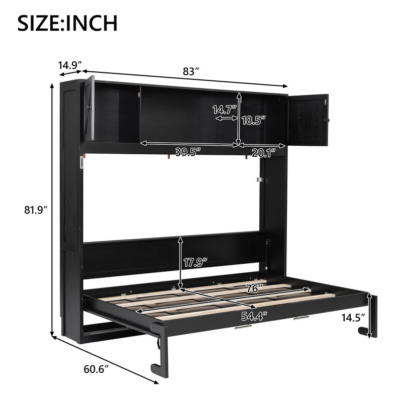 Merax  Bed with Storage Cabinets